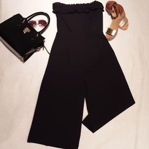 Elegant Black Strapless Jumpsuit